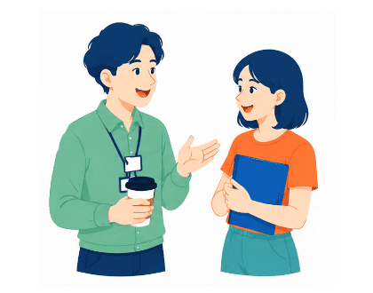 履歴書添削から面接対策まで手厚い就職活動サポートのイラスト
