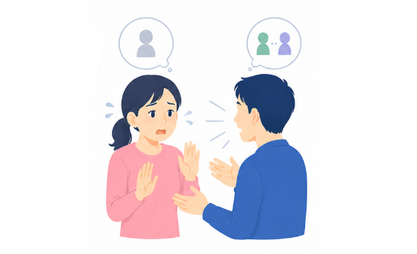 会話の切り上げ方が分からないのイメージ