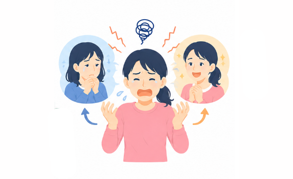 気持ちの切り替えが苦手、感情の起伏が激しいのイメージ