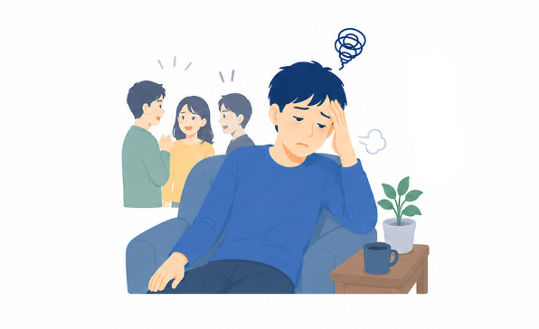 人の感情に敏感、人と過ごすと疲れるのイメージ