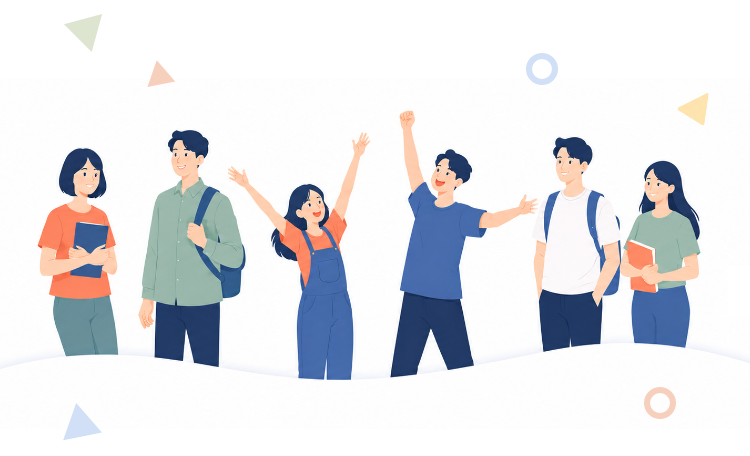 EIM WORKS 大宮の新規オープン告知イラスト