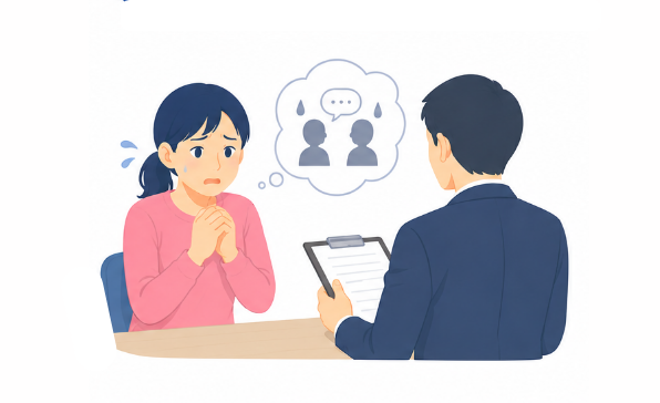 就職活動の進め方が分からない、面接が苦手のイメージ