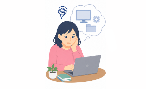 PC操作に自信がない、IT学習方法が分からないのイメージ