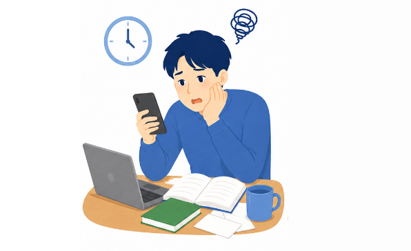 後回しにしてしまう、行動できないのイメージ